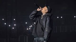 Chris Brown performs