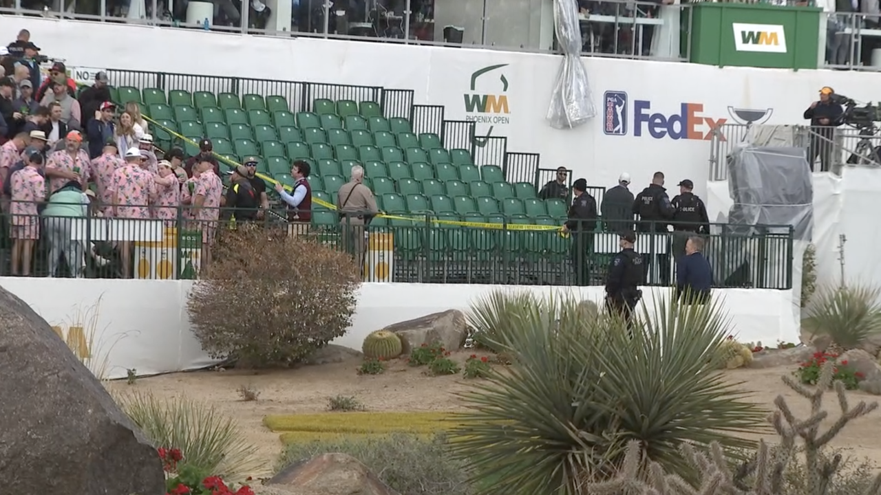 Police tape at the 16th hole WMPO